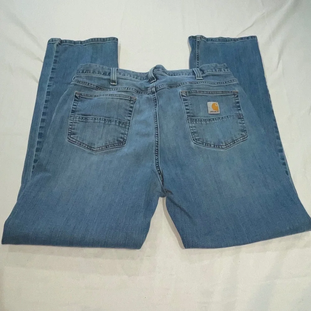 Carhartt Relaxed Fit Jeans Mens 36x32 Blue Denim Straight Leg 102804-964